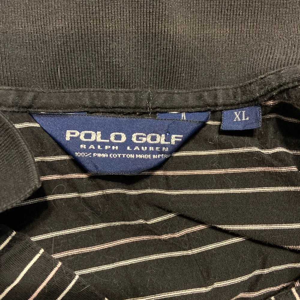 Polo by Ralph Lauren Black and White Striped Polo Shirt